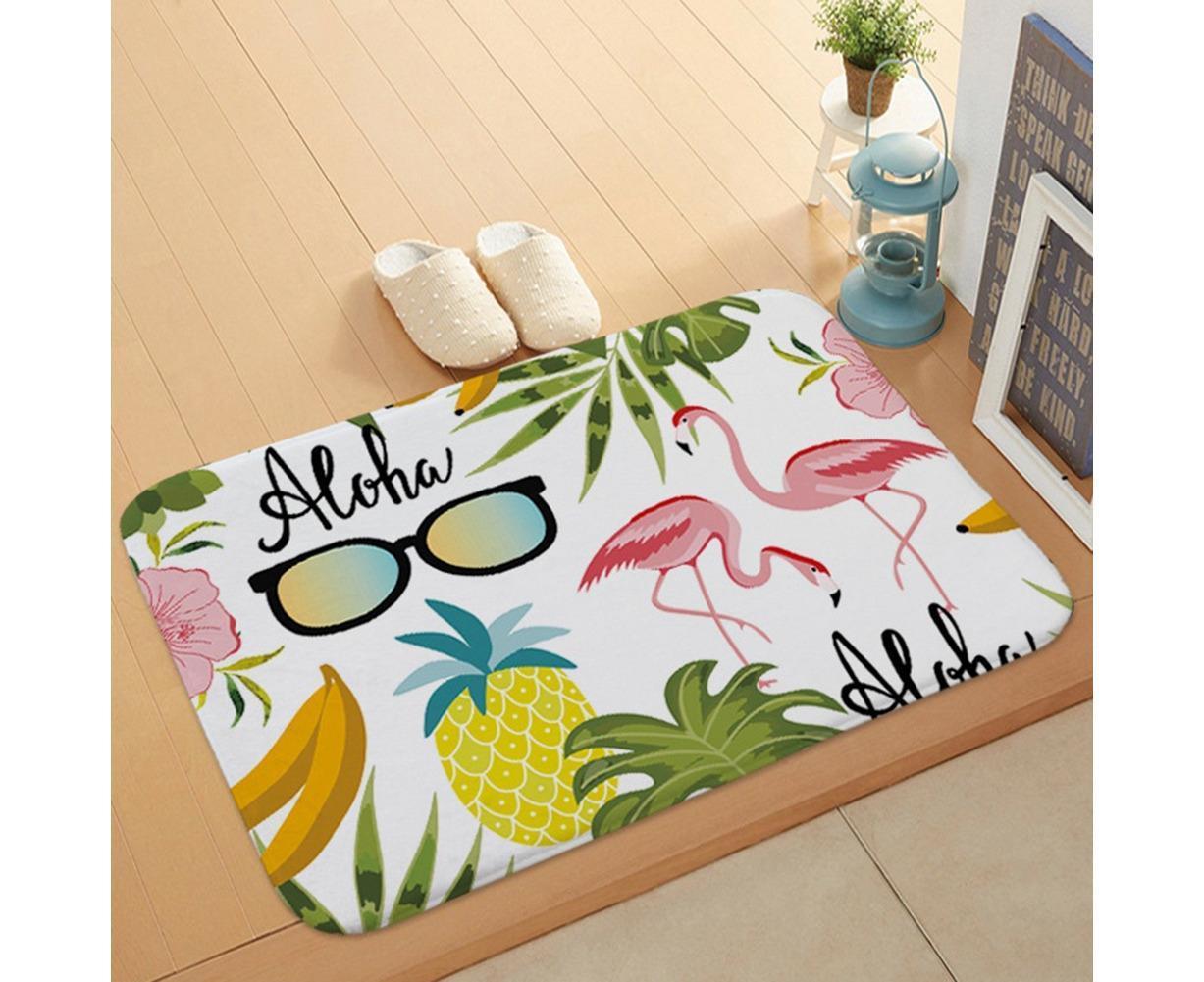 Stylish Flamingo Rug Kitchen Bathroom Anti-slip Doormat Carpet Floor Mat Home Decor