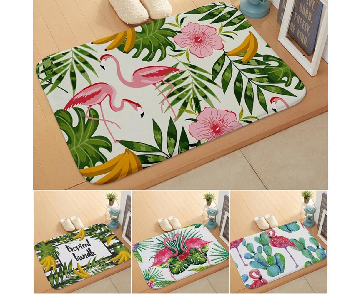 Stylish Flamingo Rug Kitchen Bathroom Anti-slip Doormat Carpet Floor Mat Home Decor
