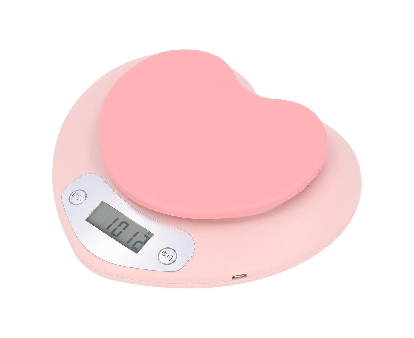 1g Accuracy Digital Kitchen Scale 5kg Household Small Heart Shape Rechargeable Food Scale for Cooking Baking