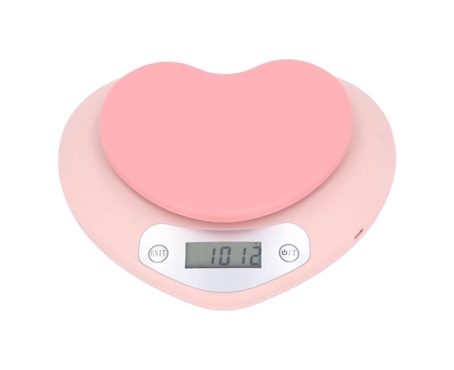 1g Accuracy Digital Kitchen Scale 5kg Household Small Heart Shape Rechargeable Food Scale for Cooking Baking