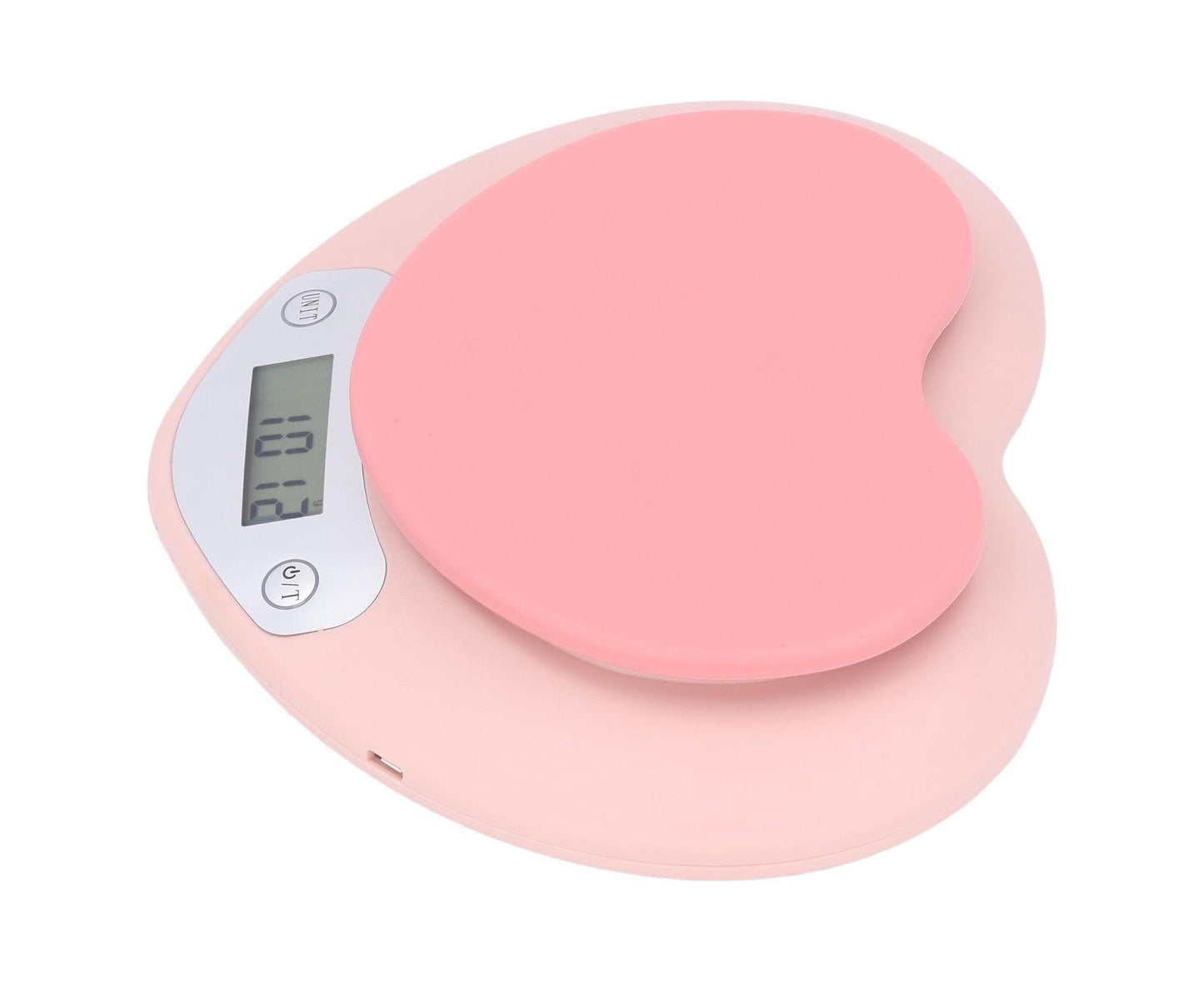1g Accuracy Digital Kitchen Scale 5kg Household Small Heart Shape Rechargeable Food Scale for Cooking Baking