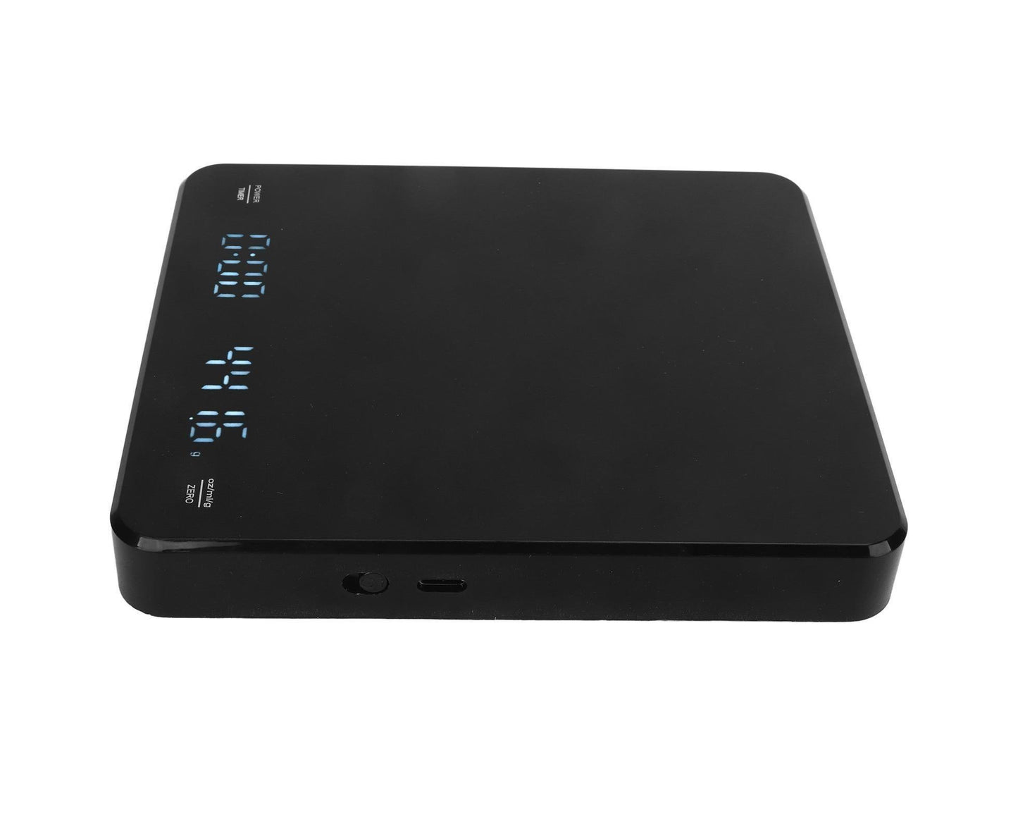 3kg/0.1g Digital Coffee Scale with Timer LED Invisible Screen Coffee Electronic Scale USB Charging Matte Black