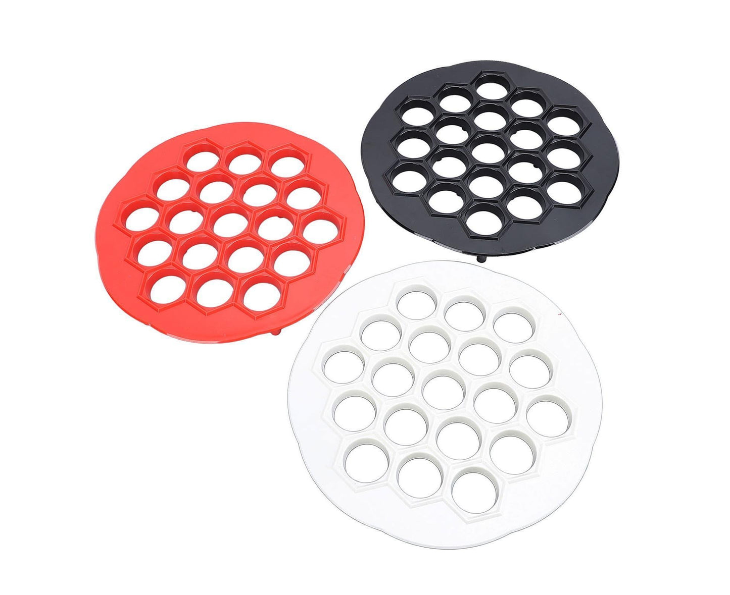 3pcs Russian Dumpling Maker Multifunctional 19 Holes Food Grade Easy Cleaning Ravioli Maker Mould for Kitchen Supplies