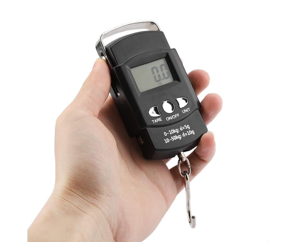 50KG/10G Portable Electronic LCD Digital Weight Scale with Tape Measure Hook