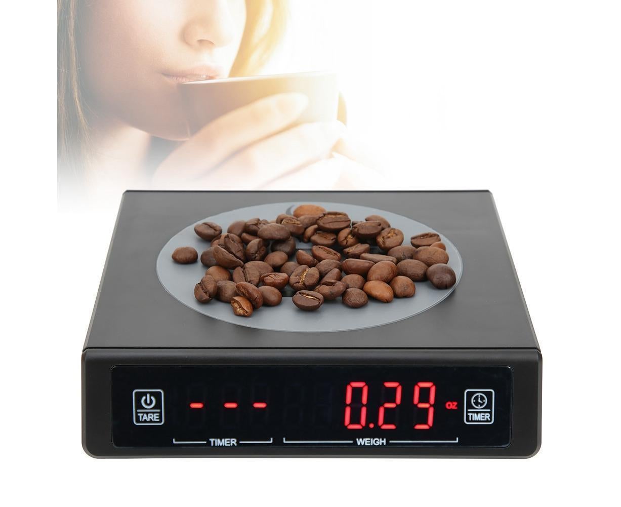 Black Coffee Baking Kitchen Electronic Scale Battery Rechargeable with Timing Function 3kg/0.1g