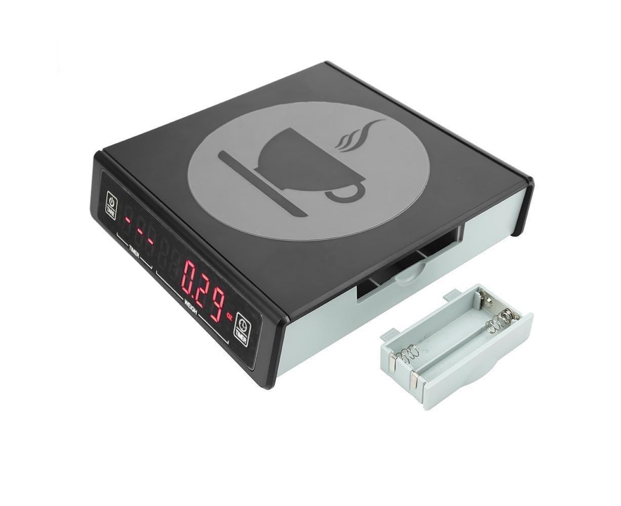 Black Coffee Baking Kitchen Electronic Scale Battery Rechargeable with Timing Function 3kg/0.1g