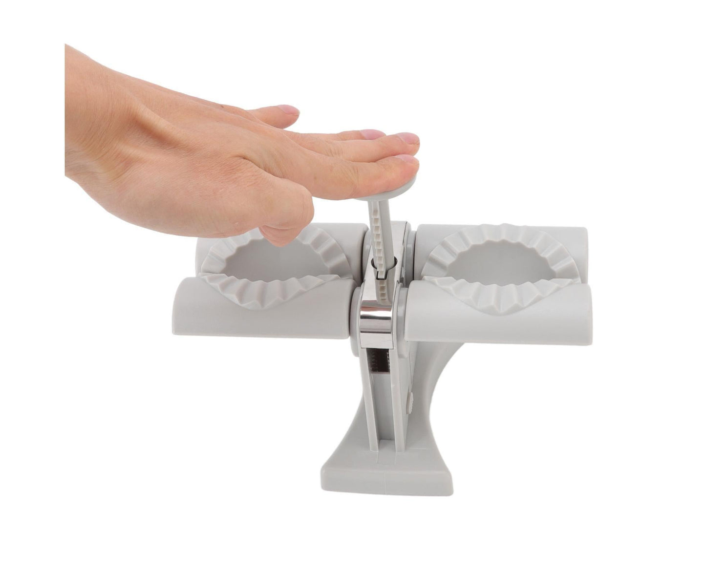 Dumpling Mold Machine Automatic ABS and Stainless Steel Double Head Dumpling Maker for Home Kitchen