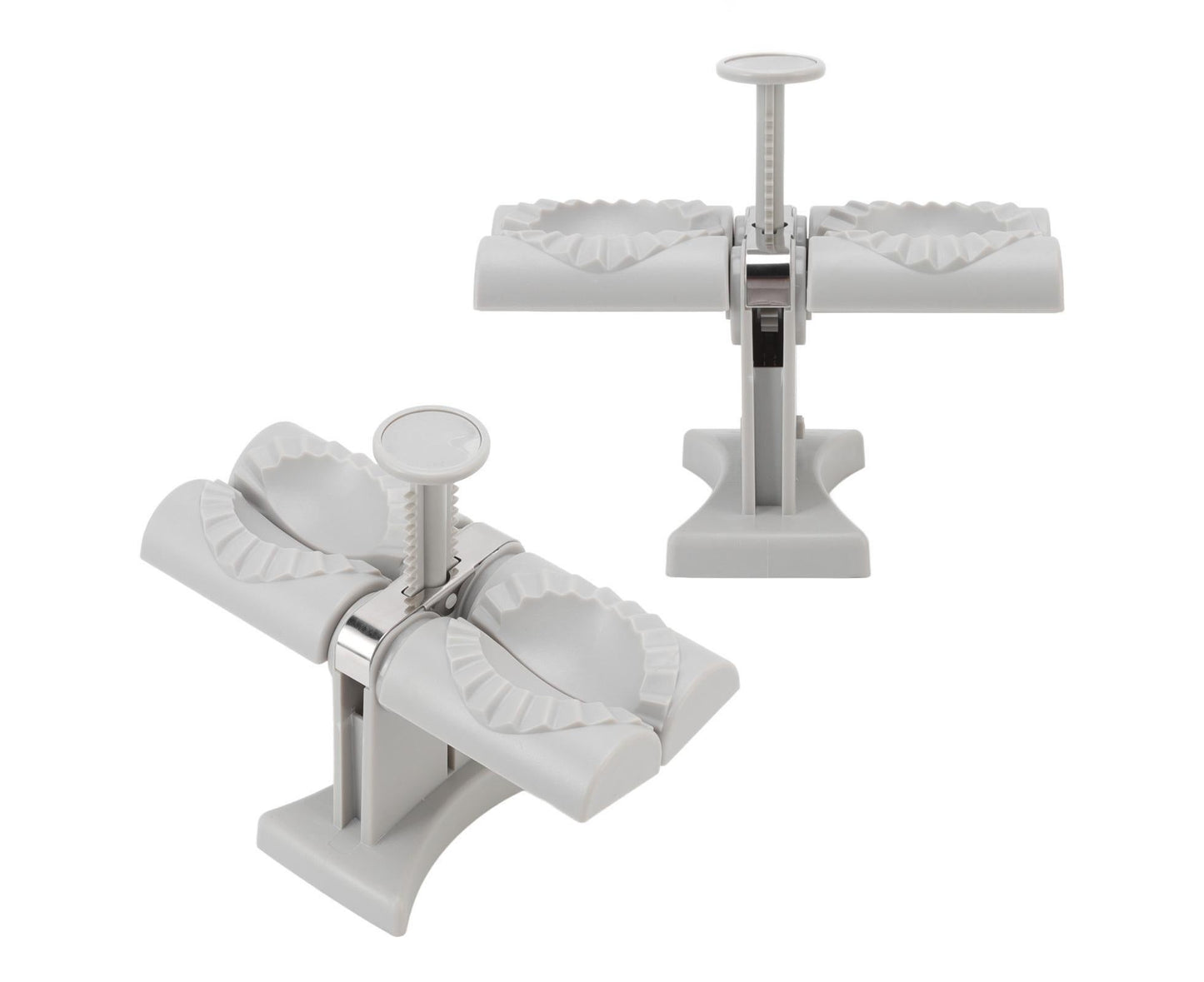 Dumpling Mold Machine Automatic ABS and Stainless Steel Double Head Dumpling Maker for Home Kitchen