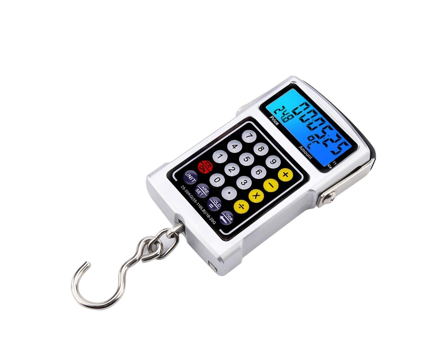 Electronic Fish Hook Scale 50Kg Luggage Weighing 7 in 1 Digital Hanging Scales