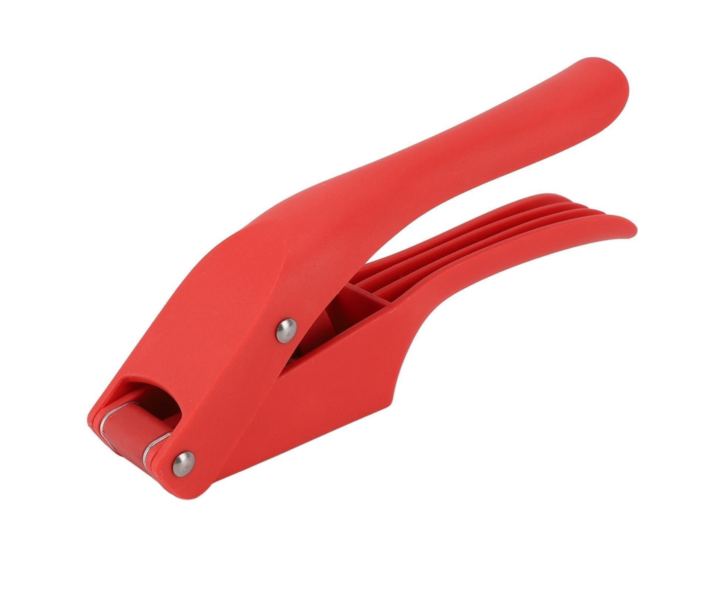 Garlic Press Multipurpose 2 in 1 Efficient Easy To Squeeze Ergonomic Handle Garlic Mincer Tool for Kitchen Red