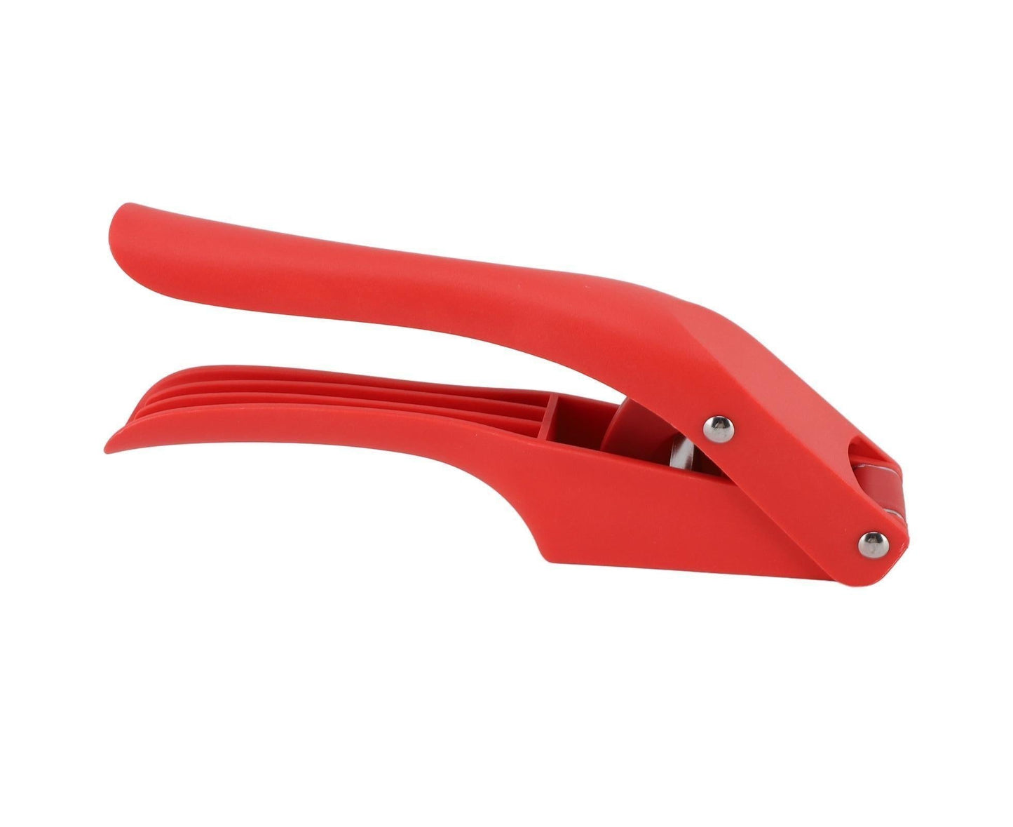 Garlic Press Multipurpose 2 in 1 Efficient Easy To Squeeze Ergonomic Handle Garlic Mincer Tool for Kitchen Red