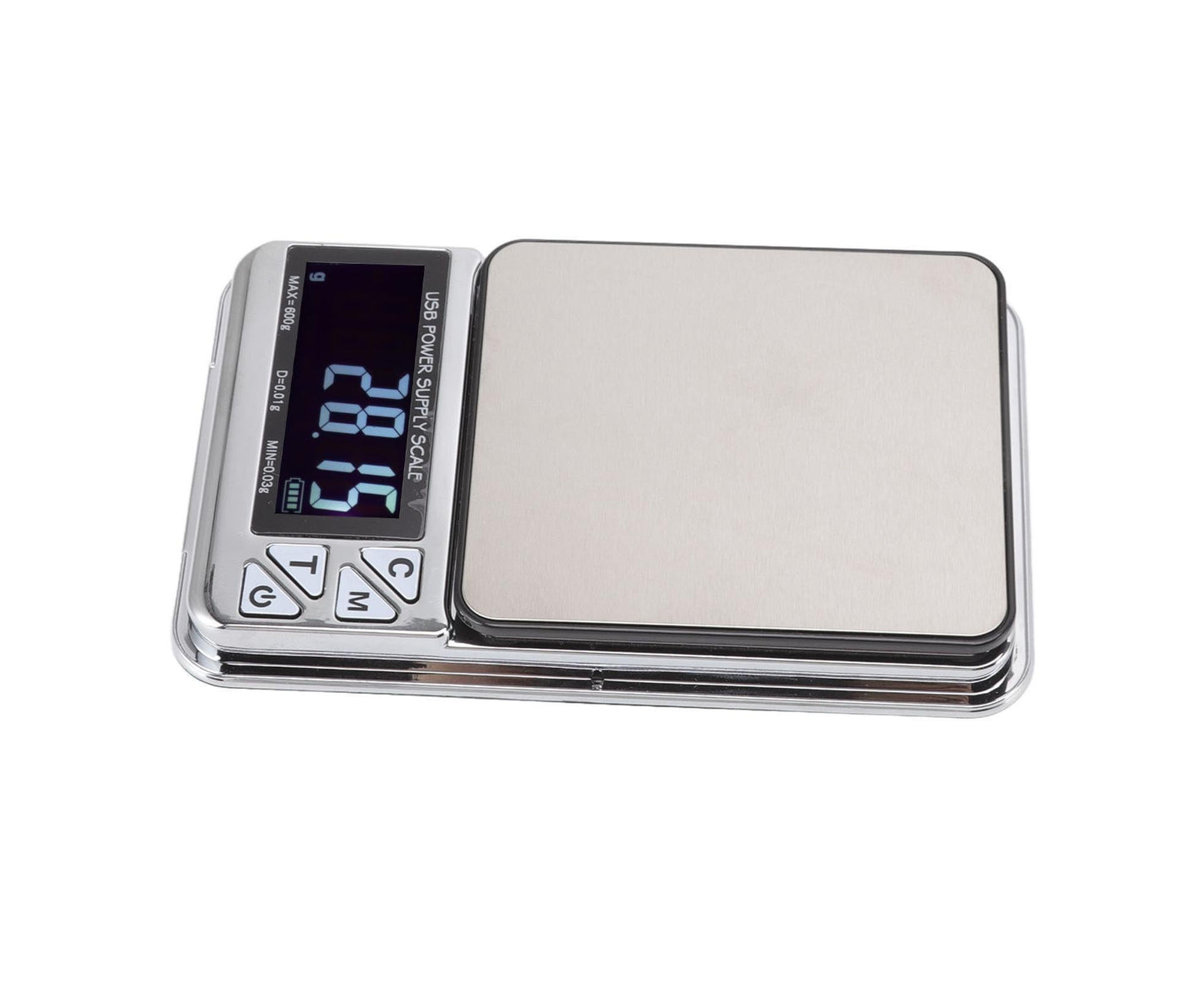 High Accuracy Digital Scale 600/0.01g LCD Display Waterproof USB Charging Electronic Scale for Kitchen Jewelry