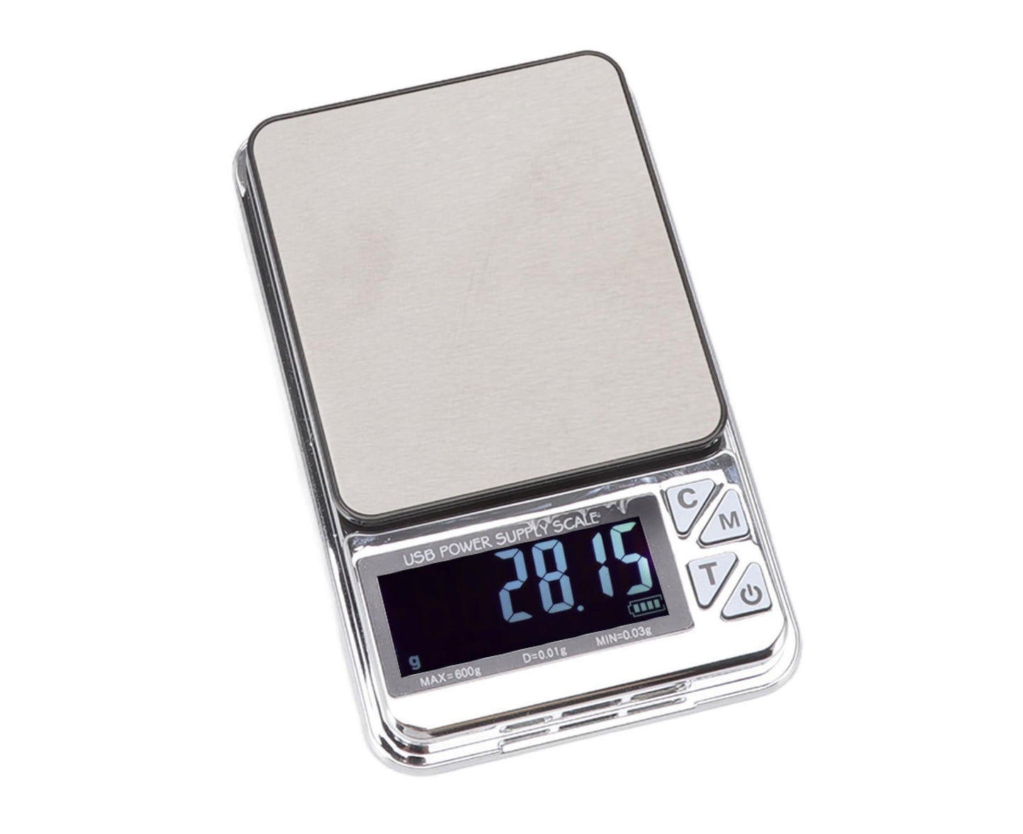 High Accuracy Digital Scale 600/0.01g LCD Display Waterproof USB Charging Electronic Scale for Kitchen Jewelry