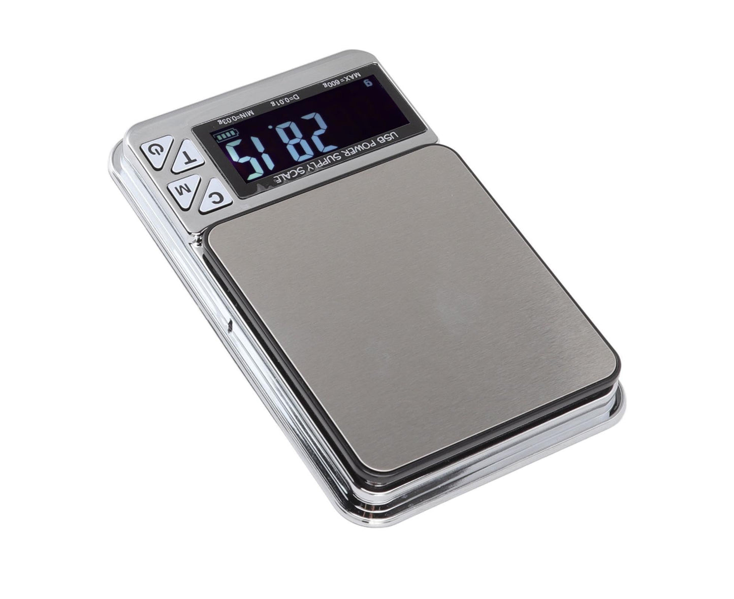 High Accuracy Digital Scale 600/0.01g LCD Display Waterproof USB Charging Electronic Scale for Kitchen Jewelry