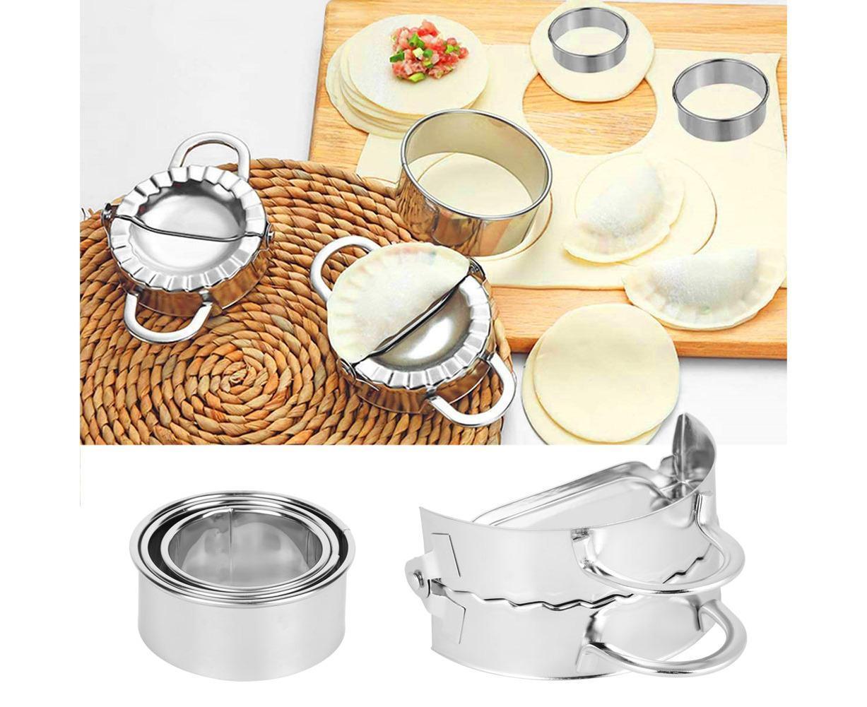Household 304 Stainless Steel Manual Dumpling Dough Presser Maker Molds Kit Kitchen Utensils