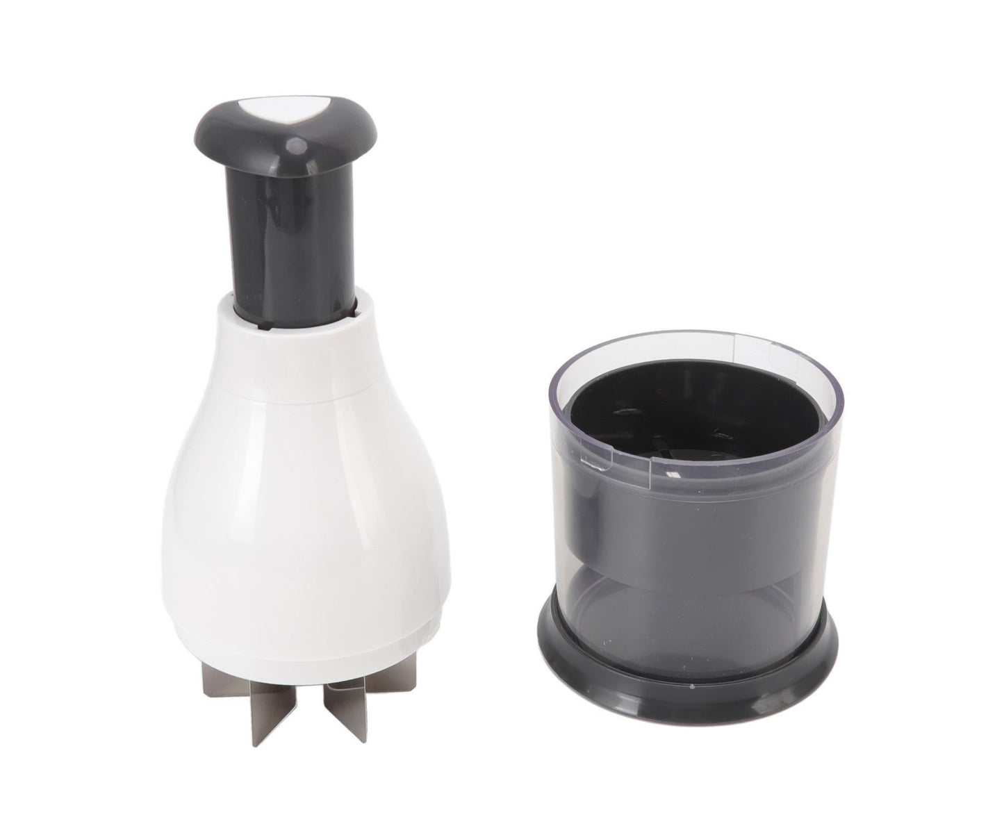 Mini Chopper White Manual Stainless Steel Blade PP Material Easy Disassemble Vegetable Chopper for Onions Nuts
