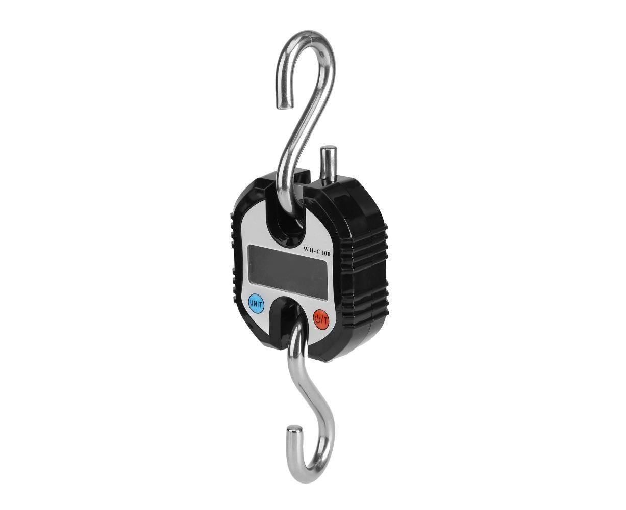 WeiHeng Portable Crane LCD Digital Electronic Hook Hanging Scales Loop Weighing Balance Black