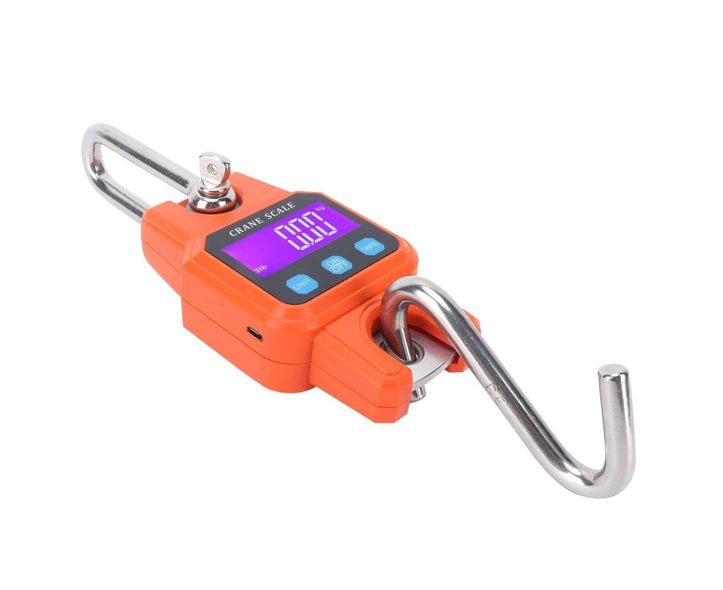 WH-C06 Rechargeable Digital Hanging Scale Mini Crane Scale Electronic Hook Scale for Home(Orange )