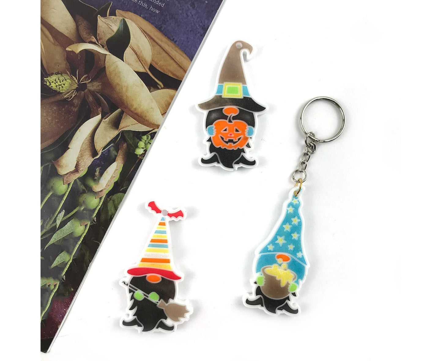 1 Set Keychain Mold Non Sticky Reusable DIY Silicone Easter Gnome Pendant Handicrafts Making Mold for Gift - Blue