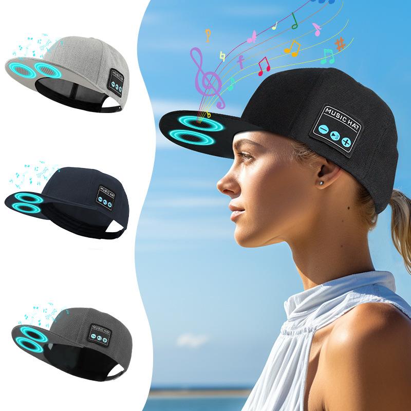 Light Gray Wireless Bluetooth Hat - Sports Cap with Dual Speakers, Bluetooth 5.4,Outdoor Music Hat for Running,Jogging,and Sports