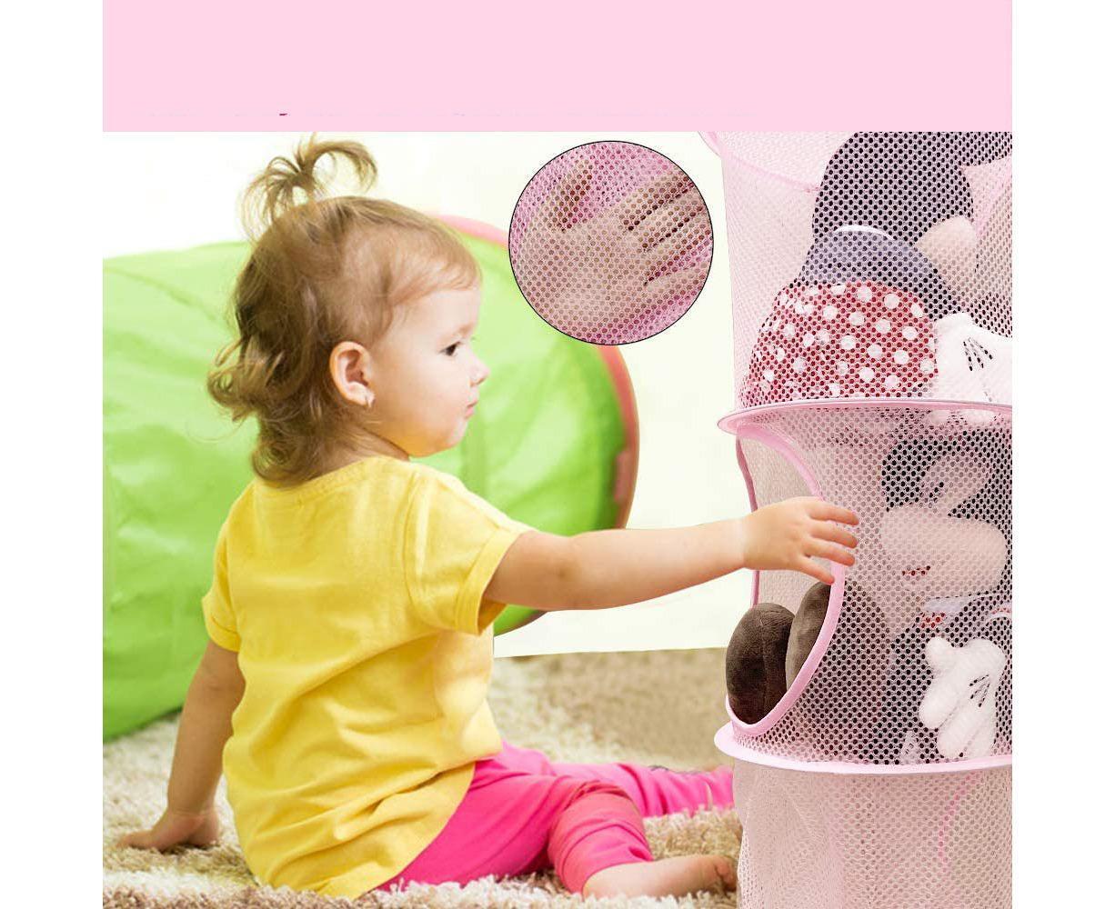 4-Storey Plush Storage Room, Foldable Space-Saving Storage Basket, Suitable For Babies Room, Bathroom, Balcony