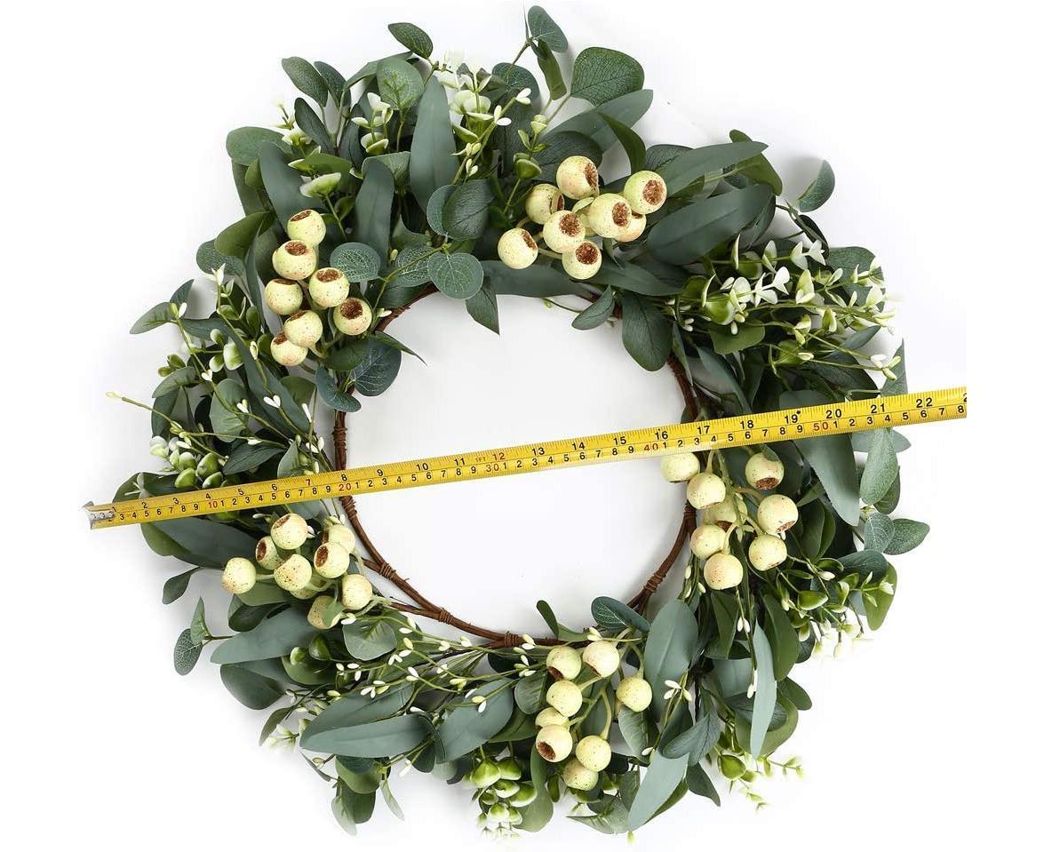 Green Eucalyptus Wreath,Artificial Eucalyptus Leaves Wreath