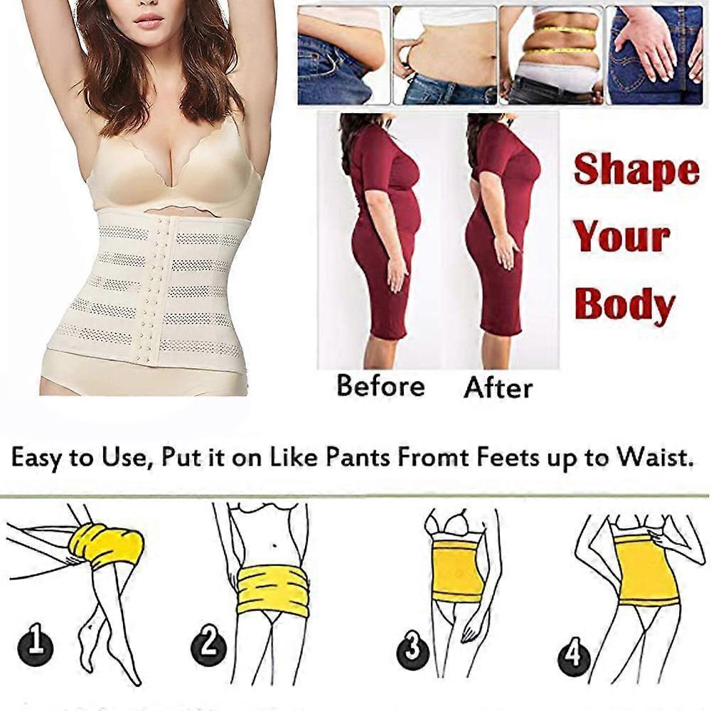 Abdominal Support Belt Hollow Body Sculpting Corset - Off-White M
