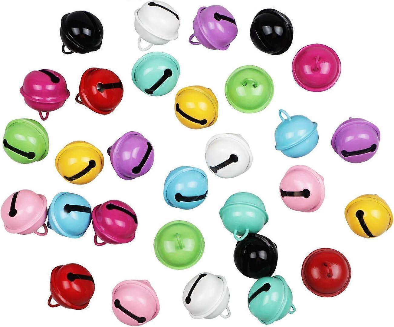 Pack of 10 22mm Small Bells, Jingle Bells, Colorful Craft Bells, Mixed Small Christmas Bells for Pets