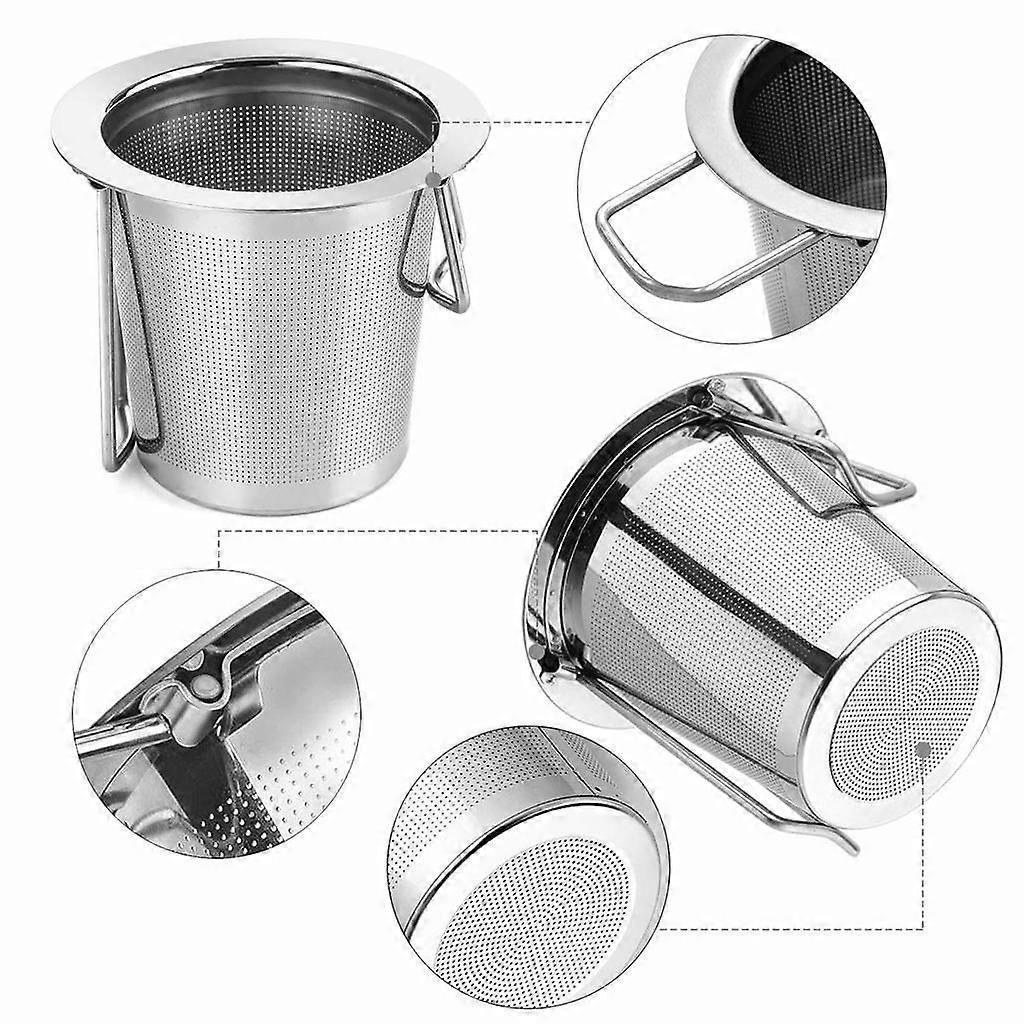 Tea Strainer Tea Filter Made of 304 Stainless Steel with Foldable Handle Design Reusable Extra Fine Mesh Strainer
