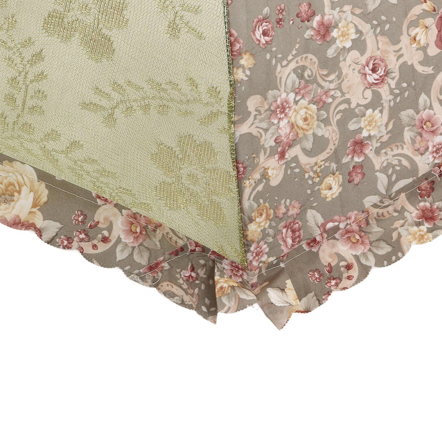 Mesh Food Cover Foldable Pop Up Food Cover Net Floral Print Food Tent for Home Outdoor Picnic Purple