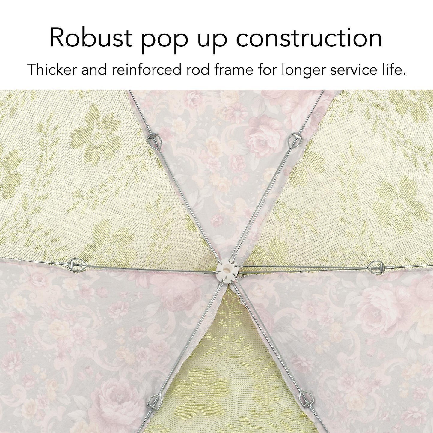 Mesh Food Cover Foldable Pop Up Food Cover Net Floral Print Food Tent for Home Outdoor Picnic Purple