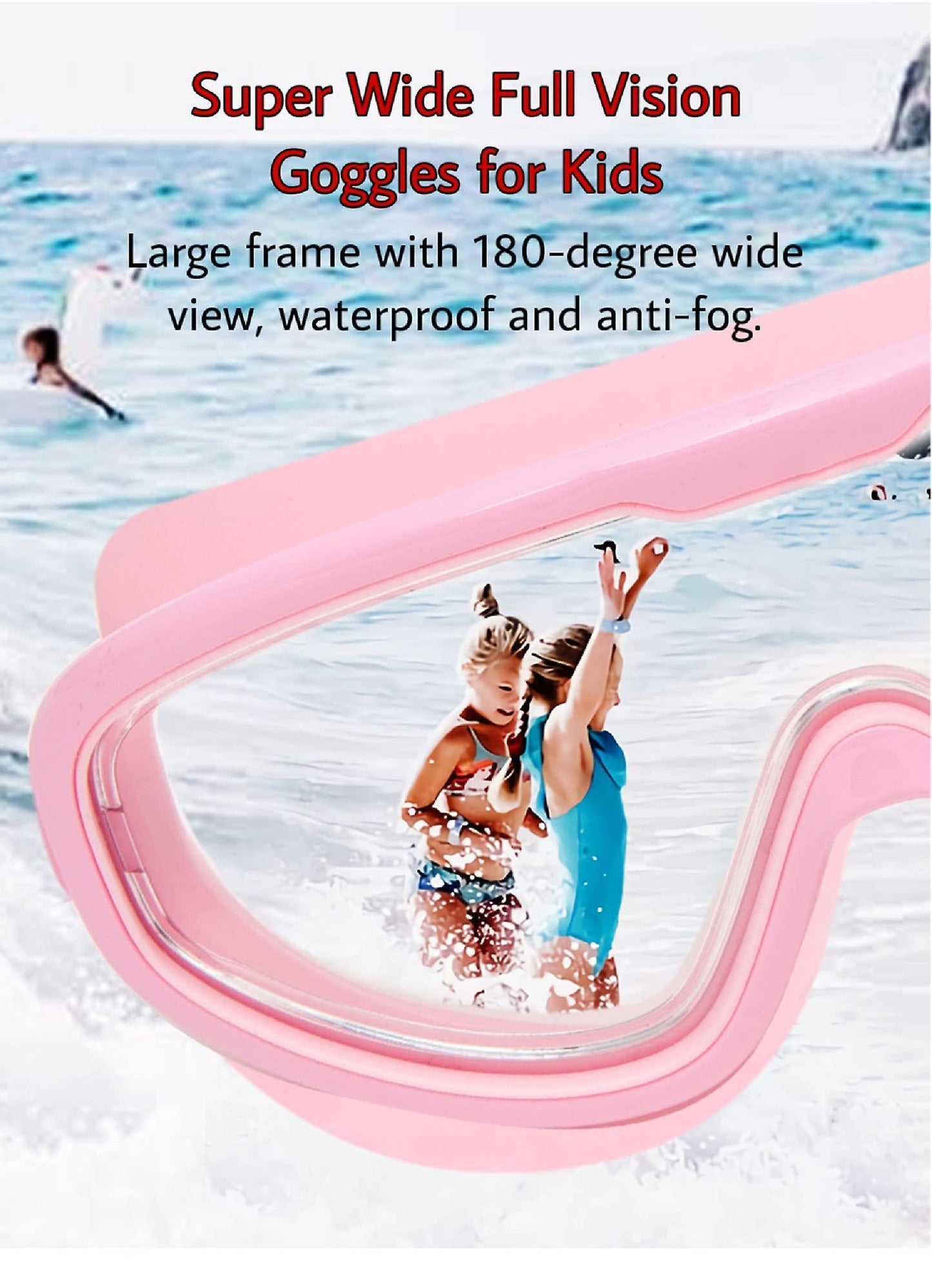 Swimming Goggles, Swimming Goggles  Anti-Fog Anti-Leak UV Protection Large Swim Goggles