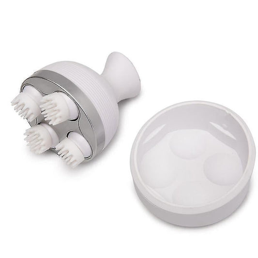 Pet Head Massager, Soft Silicone Brush Head, Gentle Massage, Usb Charging, Electric Pet Massager 1pcs-white