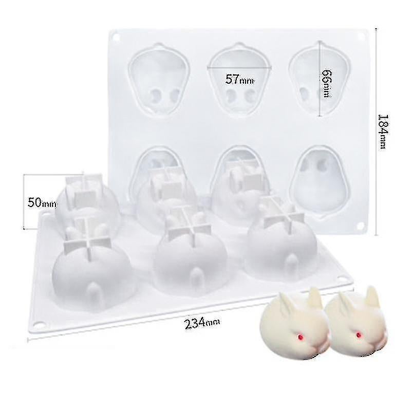 3d Cake Decorating Silicone Molds Rabbit Shape Dessert Cake Mold Baking Silicone Molds Kitchen Tool