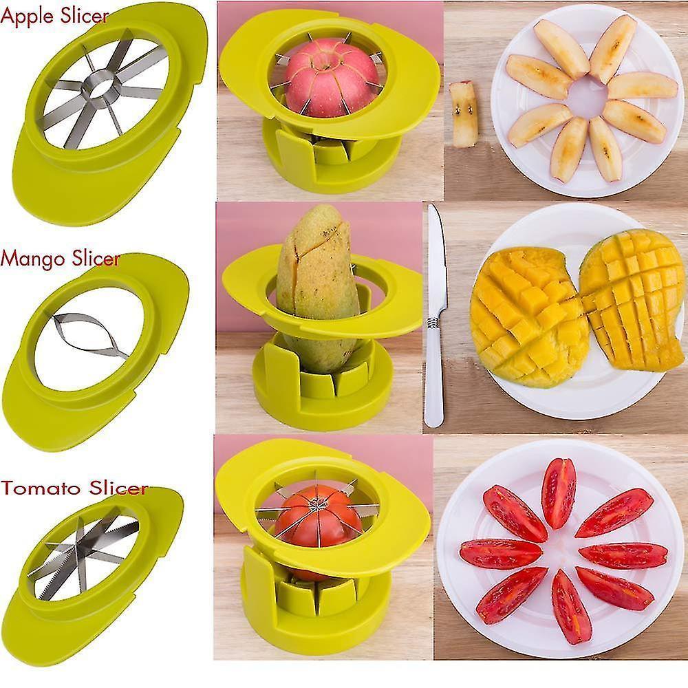 Easy Kitchen Tool 4-in-1 Fruit Mango Peeler Splitter Pitter Remover Apple Pear Corer Cutter Tomato Slicer