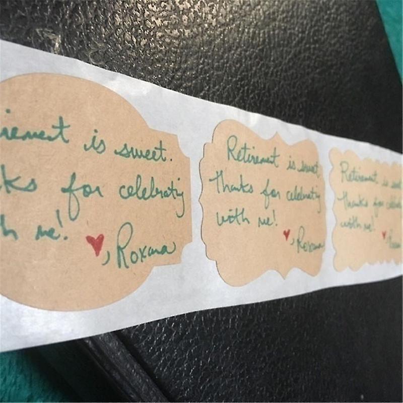 300pcs Vintage Blank Kraft Paper Sealing Sticker Diy Kitchen Classification Baking Packaging Self-adhesive Paper Label Gift Tags