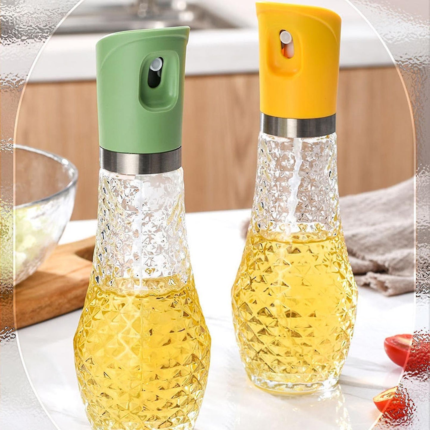 Kitchen Oil Spray Pot Healthy Glass Spray Air Pressure Barbecue Oil Spray Pot Edible Oil Spray Atomized Oil Pot