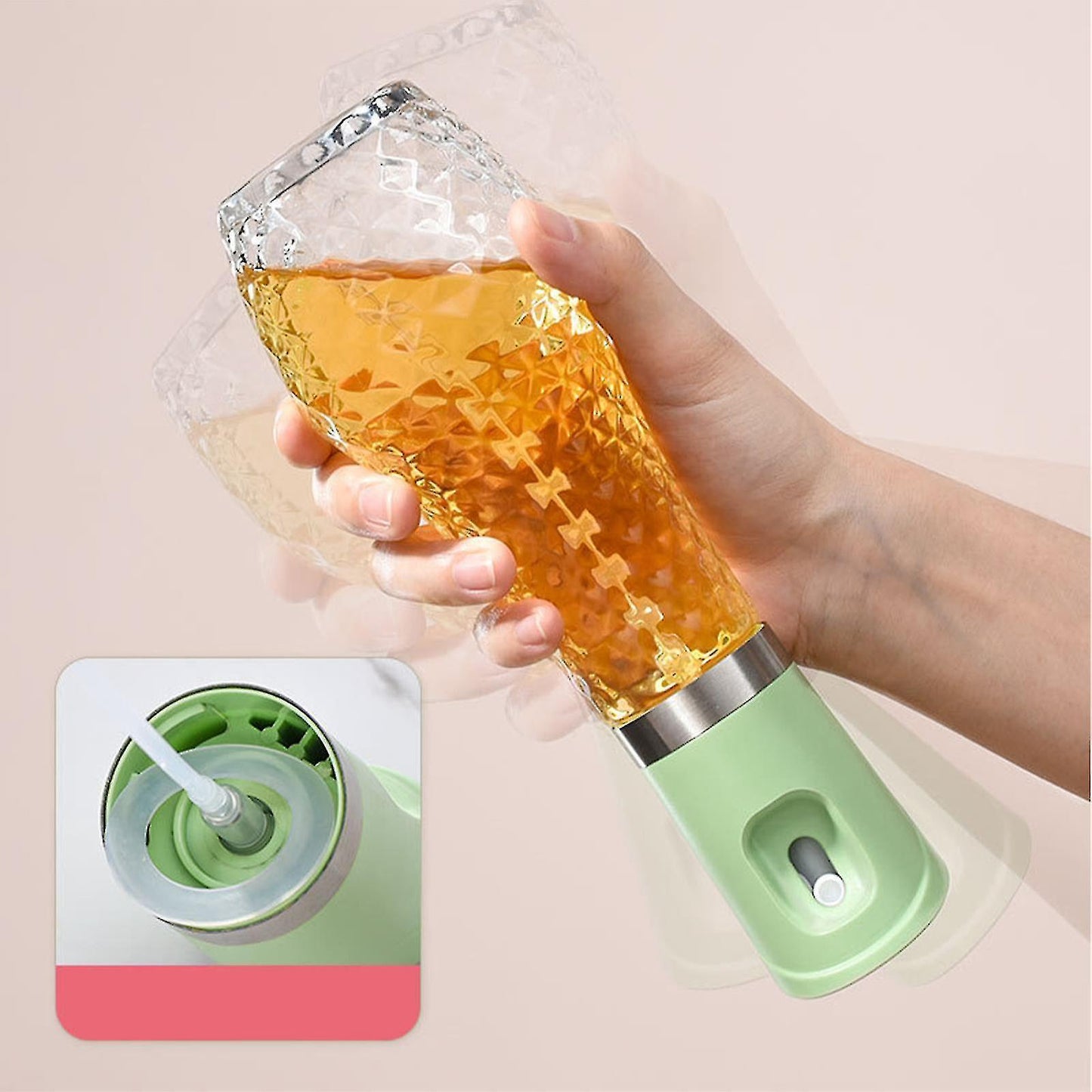 Kitchen Oil Spray Pot Healthy Glass Spray Air Pressure Barbecue Oil Spray Pot Edible Oil Spray Atomized Oil Pot