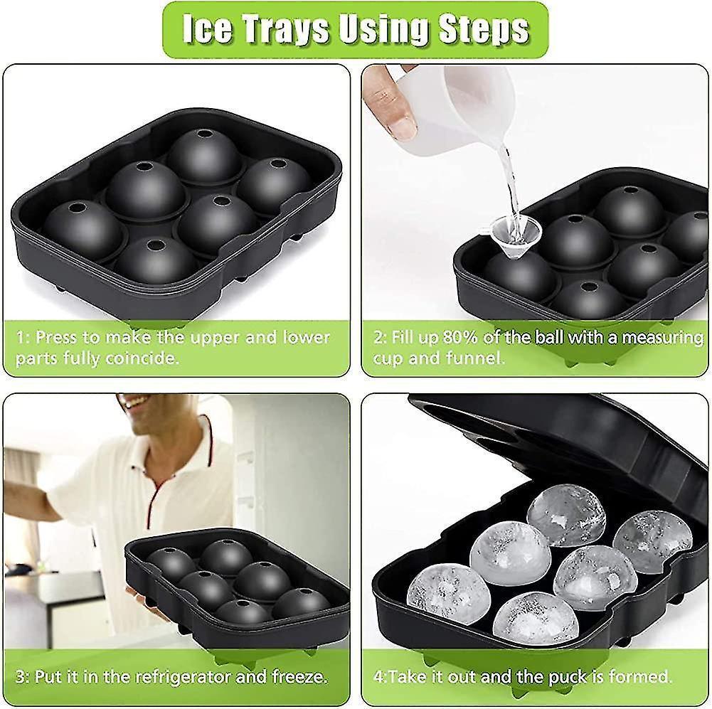 Ice Cube Mold, Silicone Ice Cube Mold, Aibast Ice Cube Mold With Lid, Large Ice Gift