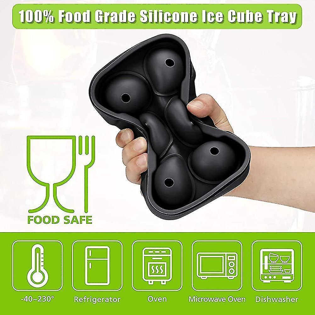Ice Cube Mold, Silicone Ice Cube Mold, Aibast Ice Cube Mold With Lid, Large Ice Gift