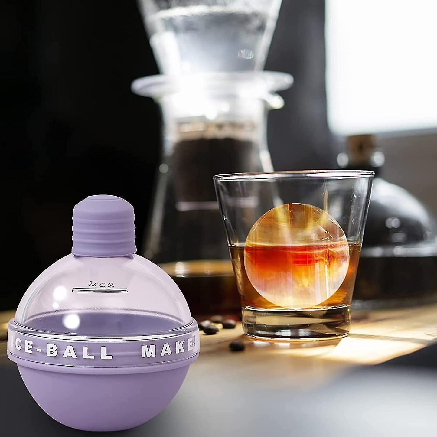 Summer New Creative Light Bulbs Ice Molds,silicone Ice Cube Molds,ice Ball Maker, Whiskey Ice Mold,2.5 Inches Sphere Ice Mold For Whiskey And Cocktail