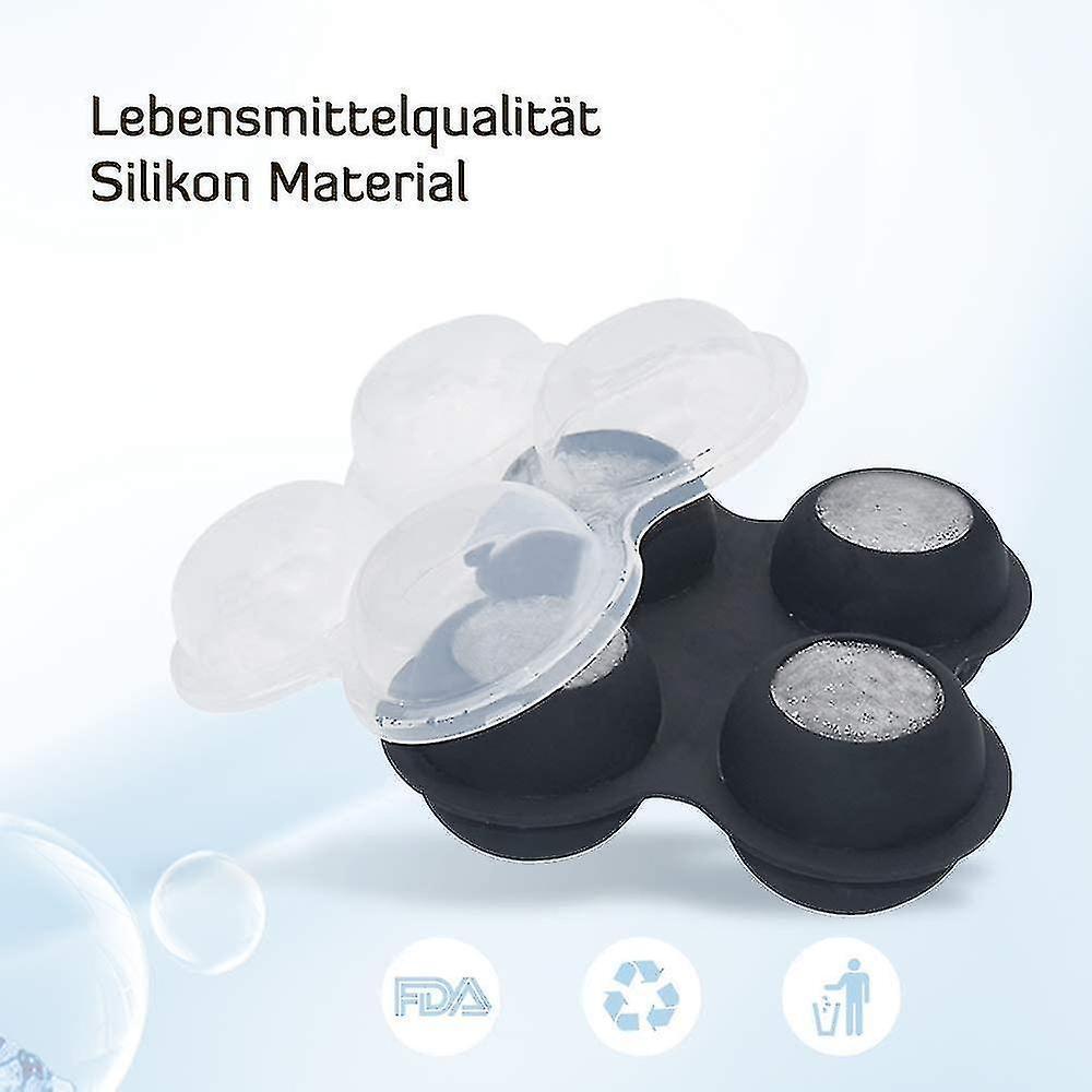 Ice Cube Mold In Pink Shape, Ice Ball Molds 4 Pieces Ice Cube Container Silicone