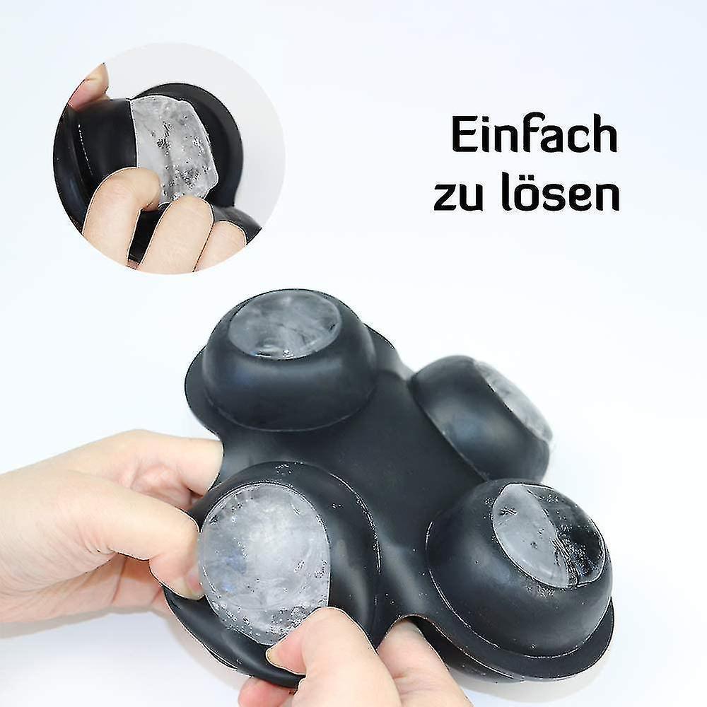 Ice Cube Mold In Pink Shape, Ice Ball Molds 4 Pieces Ice Cube Container Silicone