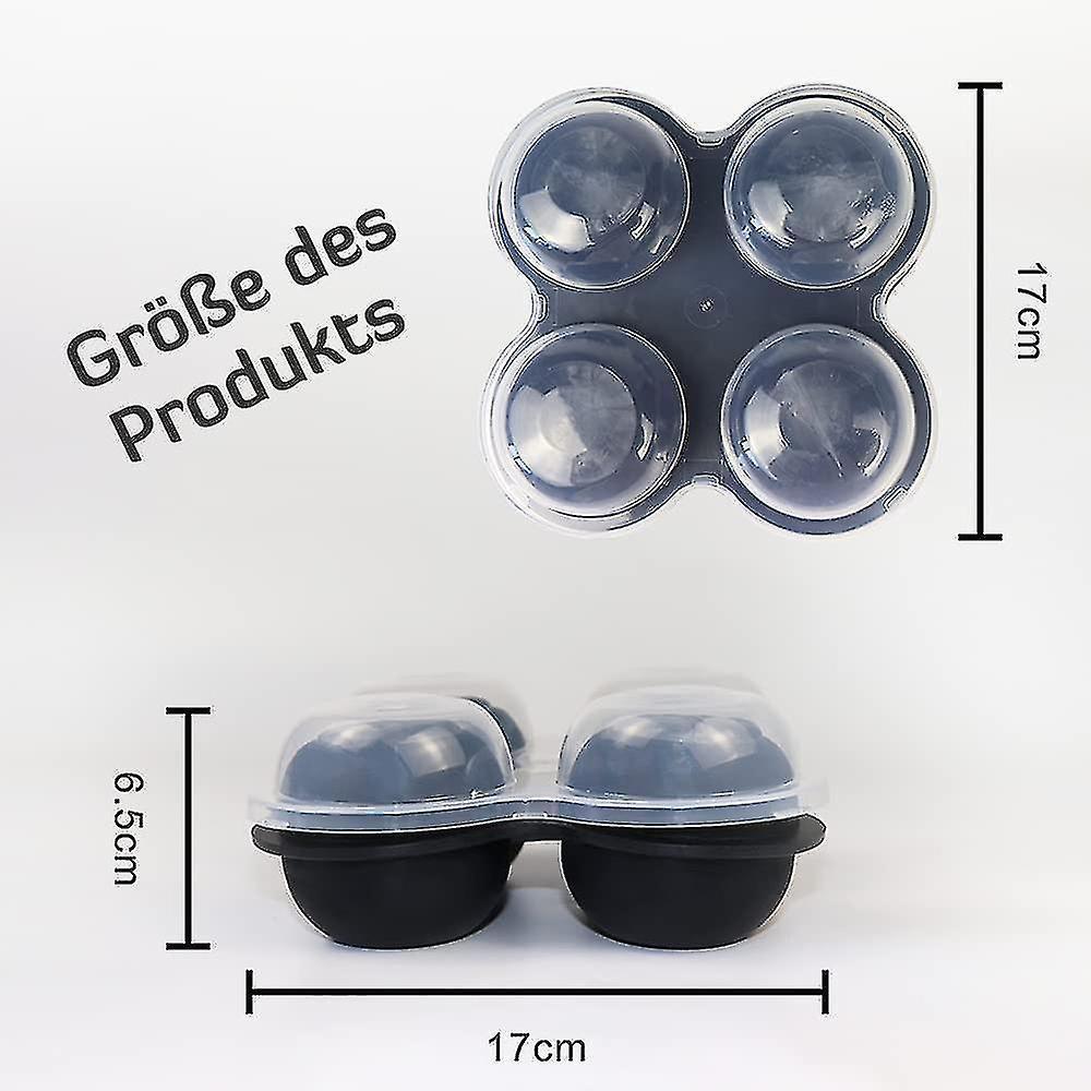 Ice Cube Mold In Pink Shape, Ice Ball Molds 4 Pieces Ice Cube Container Silicone