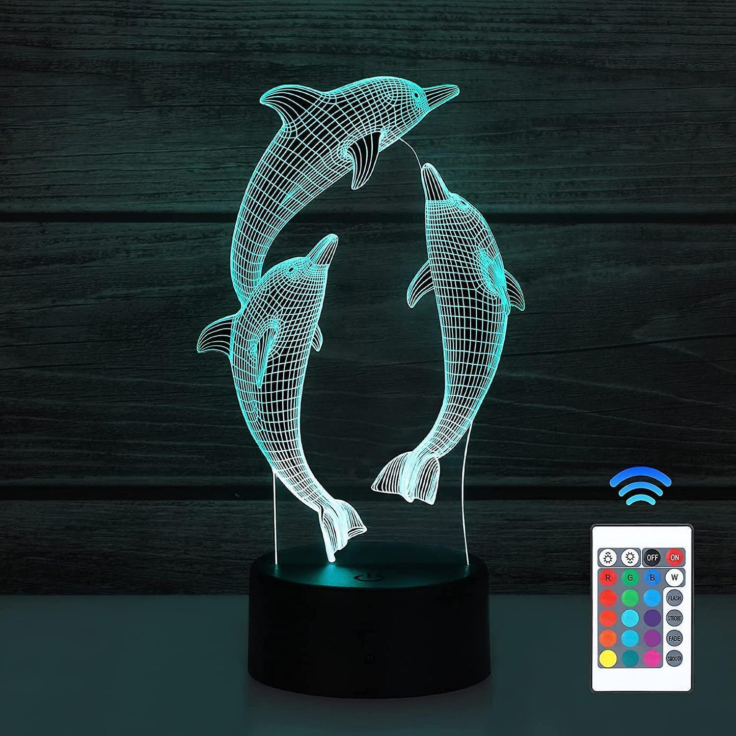 3D Night Light babies, 3D Illusion Lamp 16 Colors Change With Remote Control