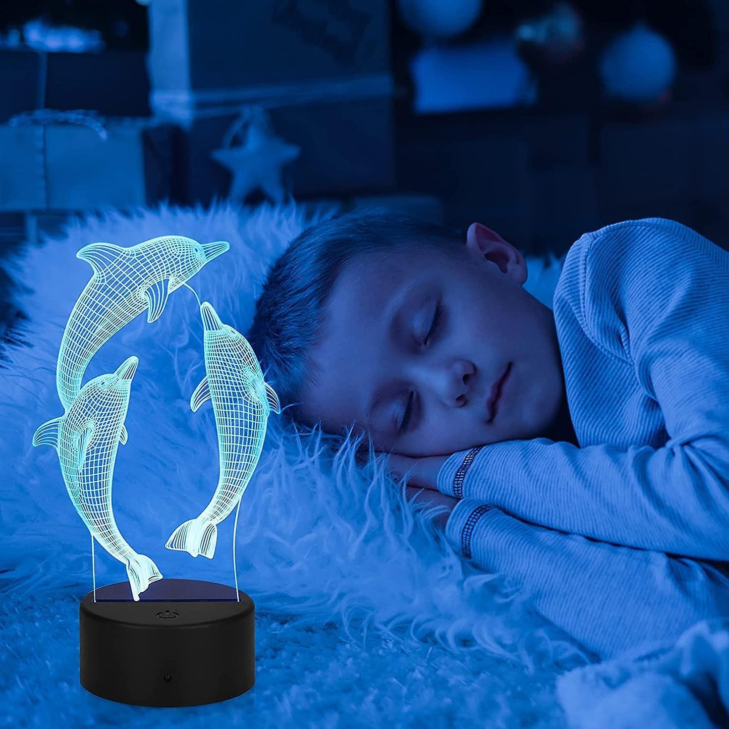 3D Night Light babies, 3D Illusion Lamp 16 Colors Change With Remote Control