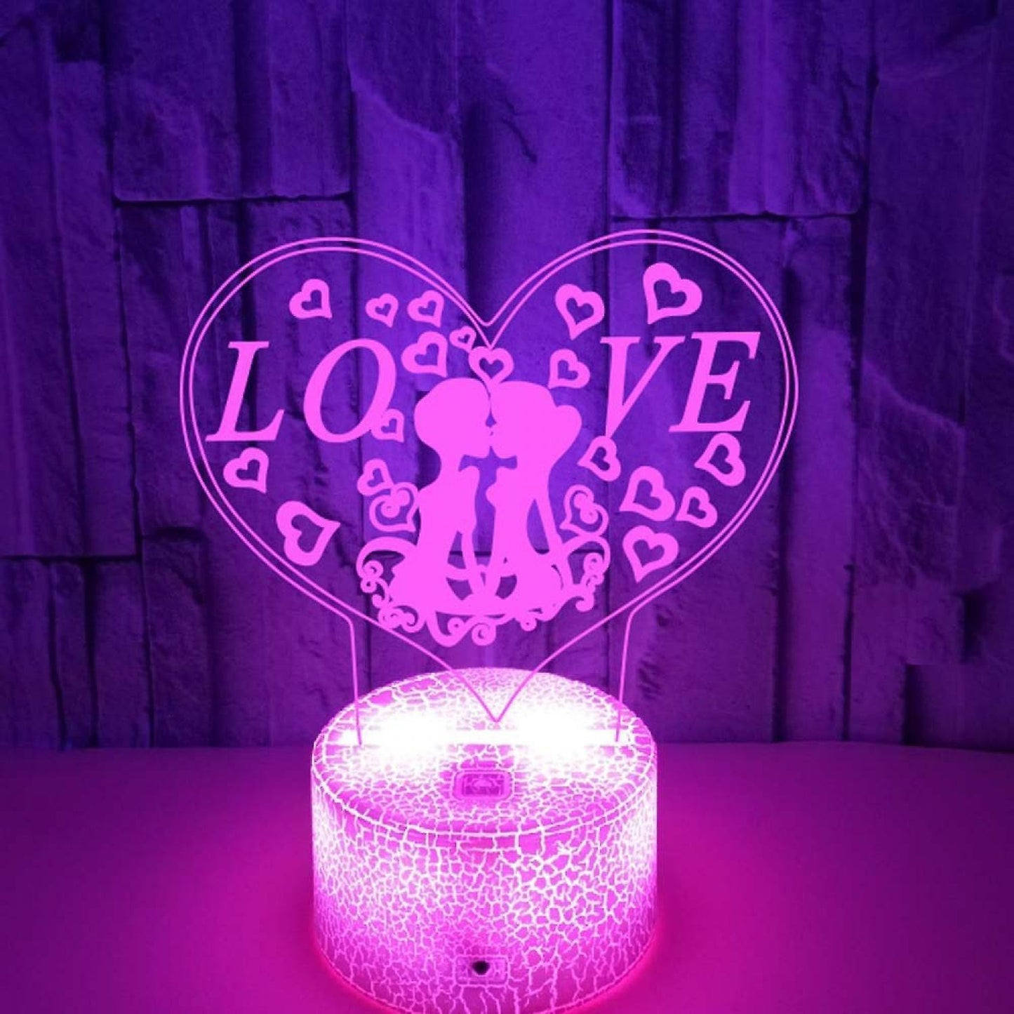 Love 3D night light 3D Illusion  Acrylic Lamp Visu