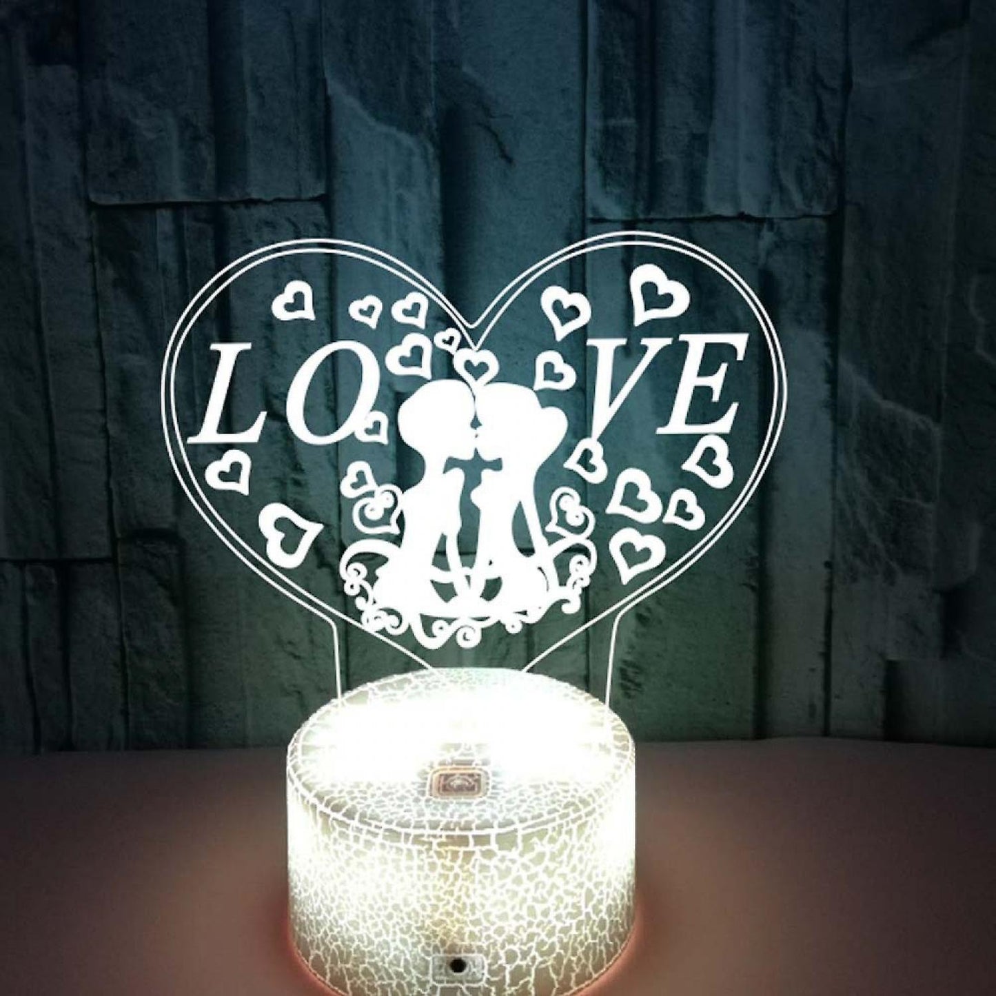 Love 3D night light 3D Illusion  Acrylic Lamp Visu