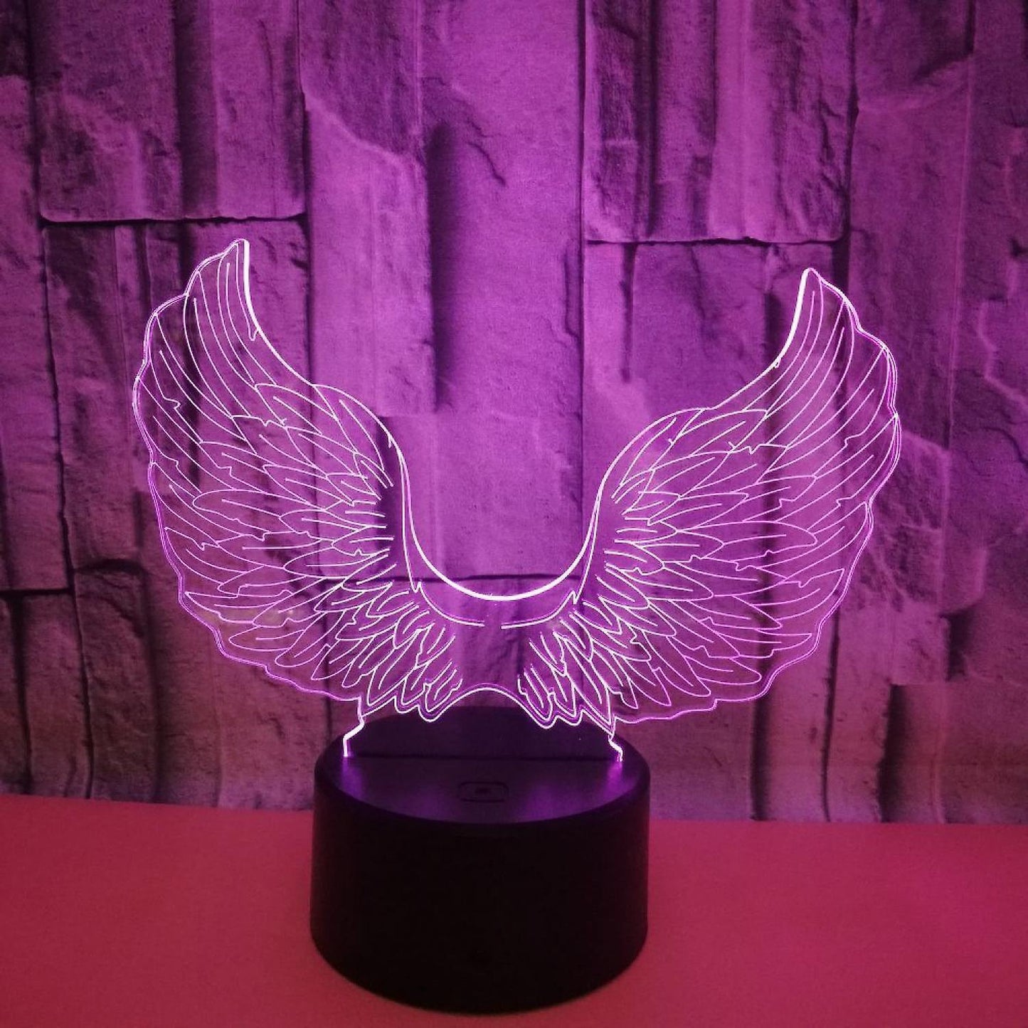 3D Angel Wing Night Light Lamp Illusion Night Ligh