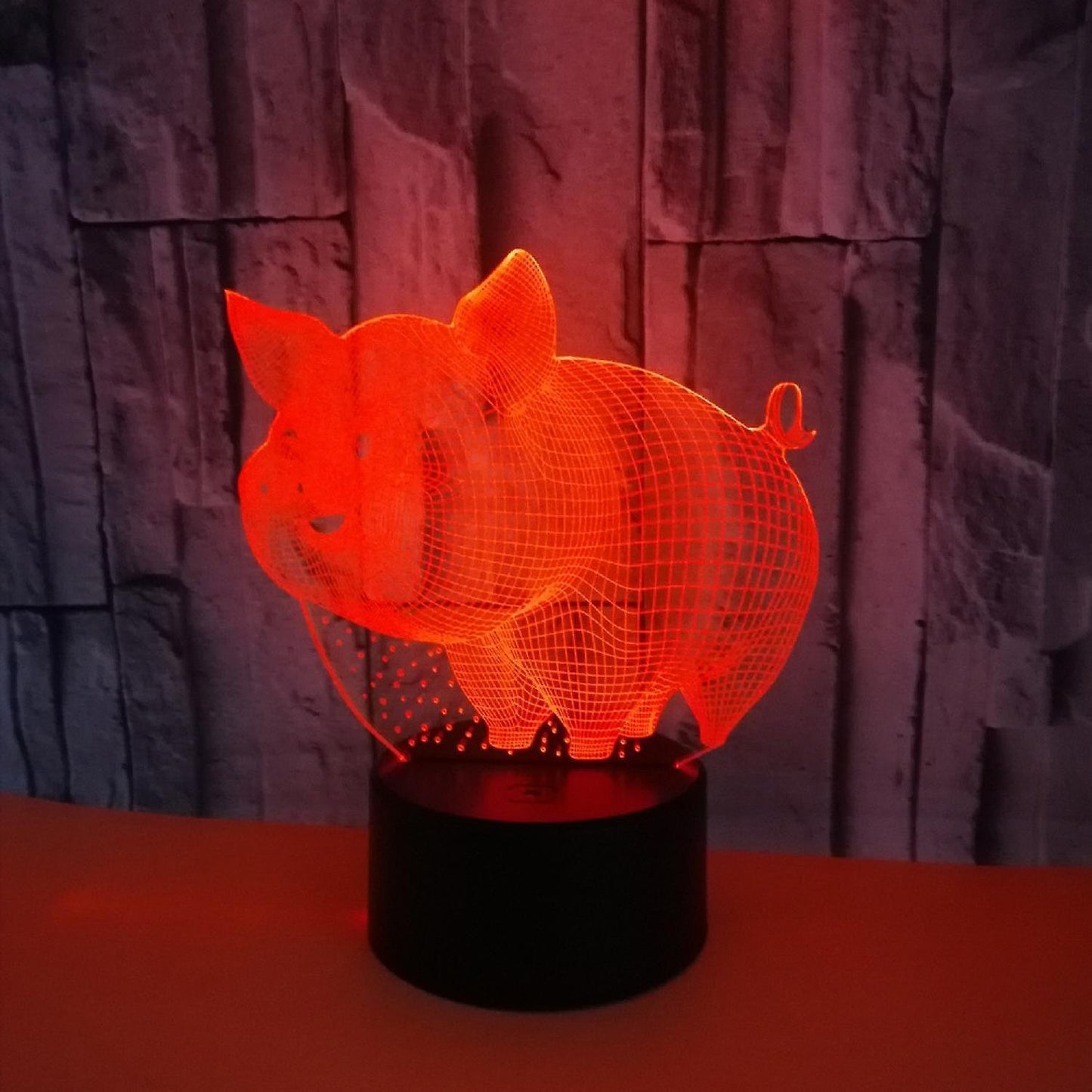 JUSCH Pig Night Light 3D Illusion Lamp Touch 7 Color Changing Bed Room Decor Girl babies Birthday Present Toys Pigs Gifts B091-1111